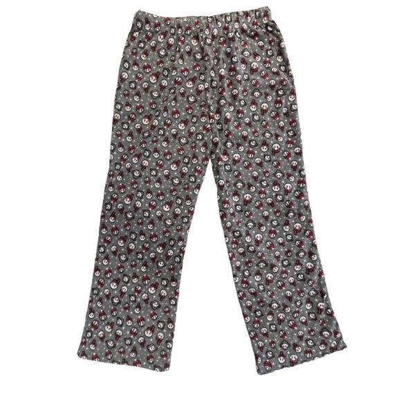 SLEEP STREET Mens Fleece Pajama Lounge Pants Large Grey Smiley Face Snowmen NEW‎ - Picture 1 of 9